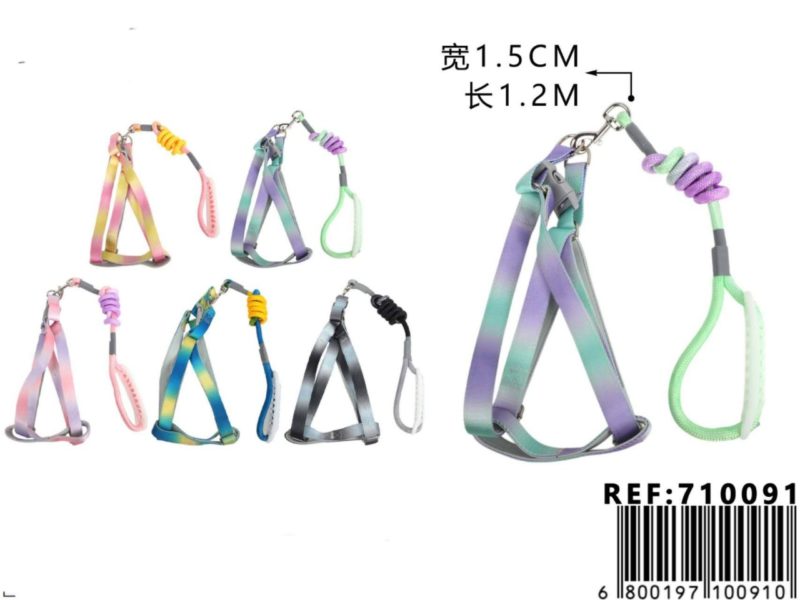 set de arnes y correa para mascotas