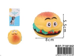 juguete para mascotas con forma de hamburguesa