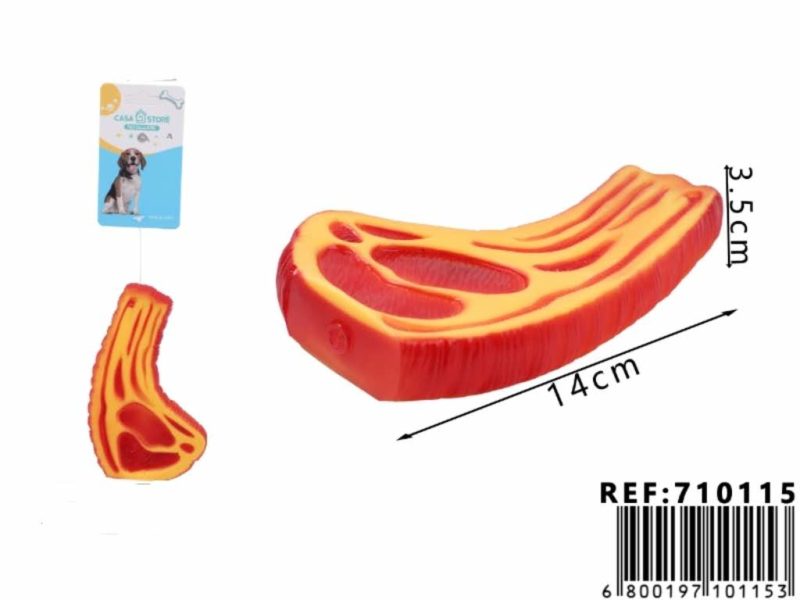 juguete para mascotas en forma de bistec
