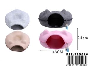 Cama de fieltro en forma de nido para mascotas