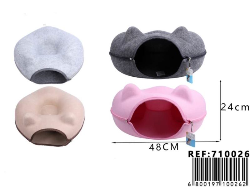 Cama de fieltro en forma de nido para mascotas