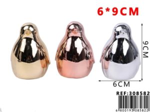 Pingüino adorno de cerámica