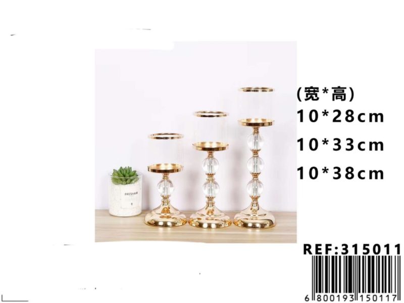 Juego de 3 piezas de candelabros