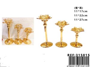 Juego de tres piezas de candelabro