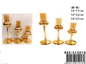 Juego de tres piezas de candelabros