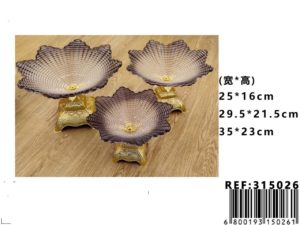 juego de tres piezas de decoración