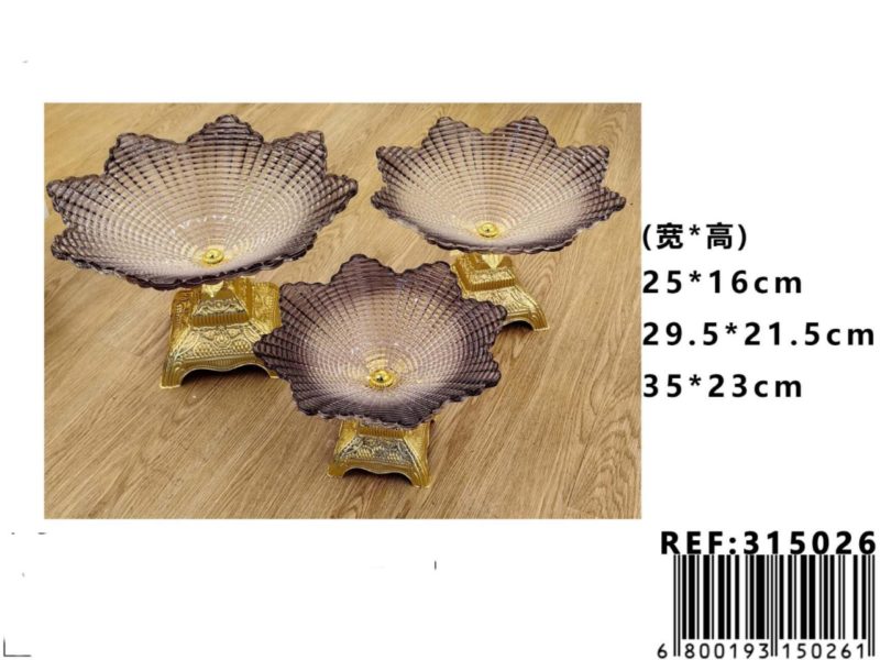 juego de tres piezas de decoración