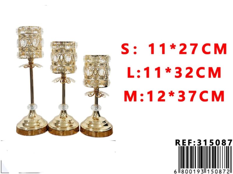 juego de 3 piezas de candelabro