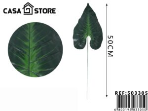 Hojas verdes artificiales.