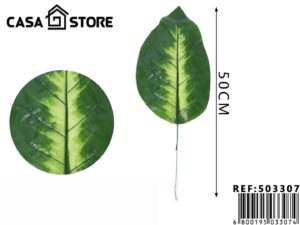 Hojas verdes artificiales.