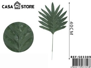 Hojas verdes artificiales.