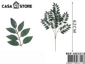 Hojas verdes artificiales.