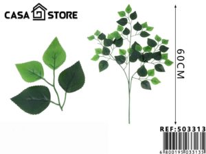 Hojas verdes artificiales.