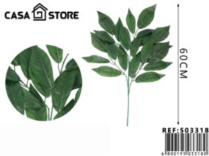 Hojas verdes artificiales.