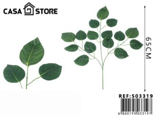 Hojas verdes artificiales.