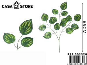 Hojas verdes artificiales.