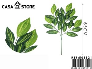 Hojas verdes artificiales.