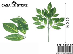 Hojas verdes artificiales.