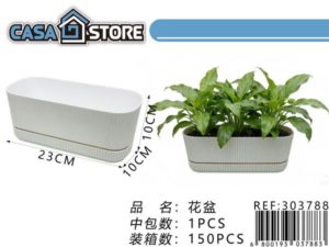 macetero rectangular con base