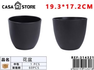 macetero negro simple