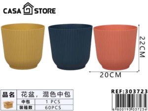 macetero redondo decorativo