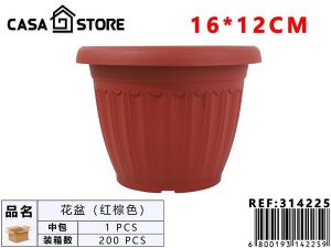 maceta marrón rojizo