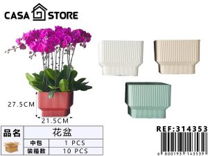 maceta cuadrada con textura