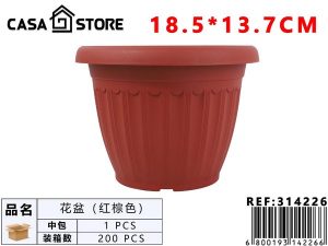 maceta marrón rojizo