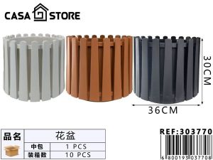 maceta con diseño de rejas