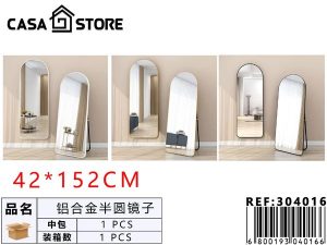 Espejo semicircular con pedestal