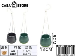 maceta colgante doble fondo