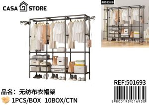 perchero de tres filas