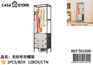 perchero con cajones